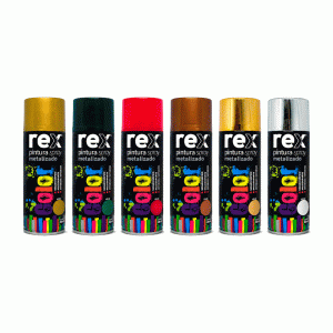 Pack 6 Pintura Spray Rex Metalizado 400ml