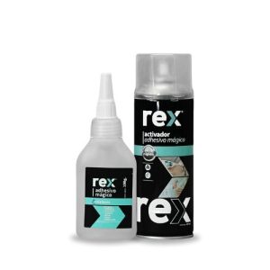 Rex Adhesivo Mágico, Frasco 100 gr - Spray 400 ml